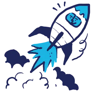 Rocket ship taking off